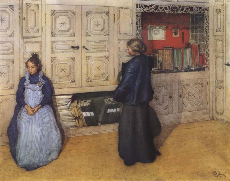 Carl Larsson Mother and Daughter Germany oil painting art